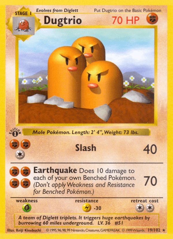 Dugtrio (Base Set #19)
